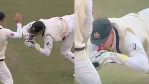[Watch] Alex Carey uses his lips to hold on to Ben Duckett's catch in 3rd Ashes 2023 Test