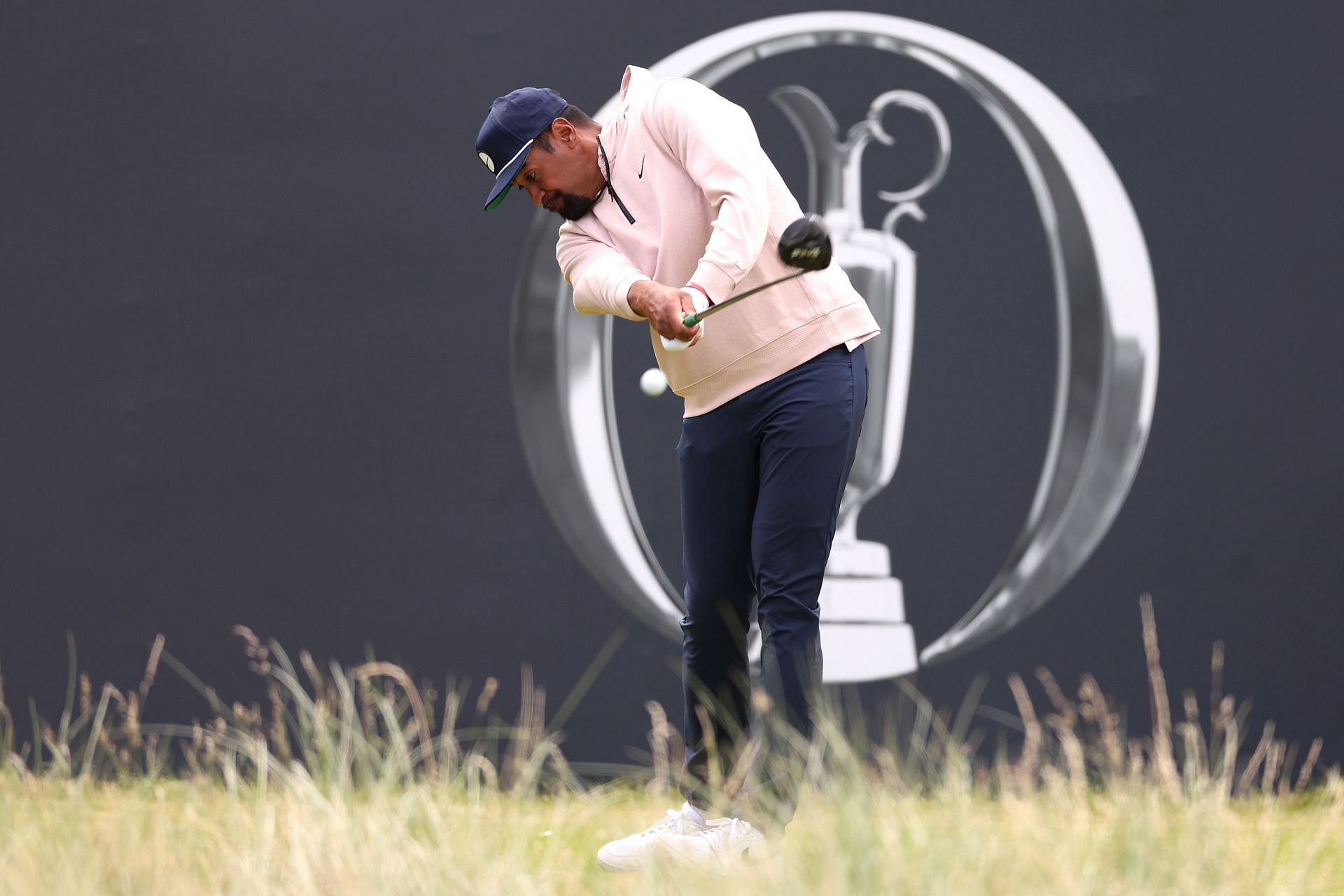 Tony Finau during the first day at Royal Liverpool