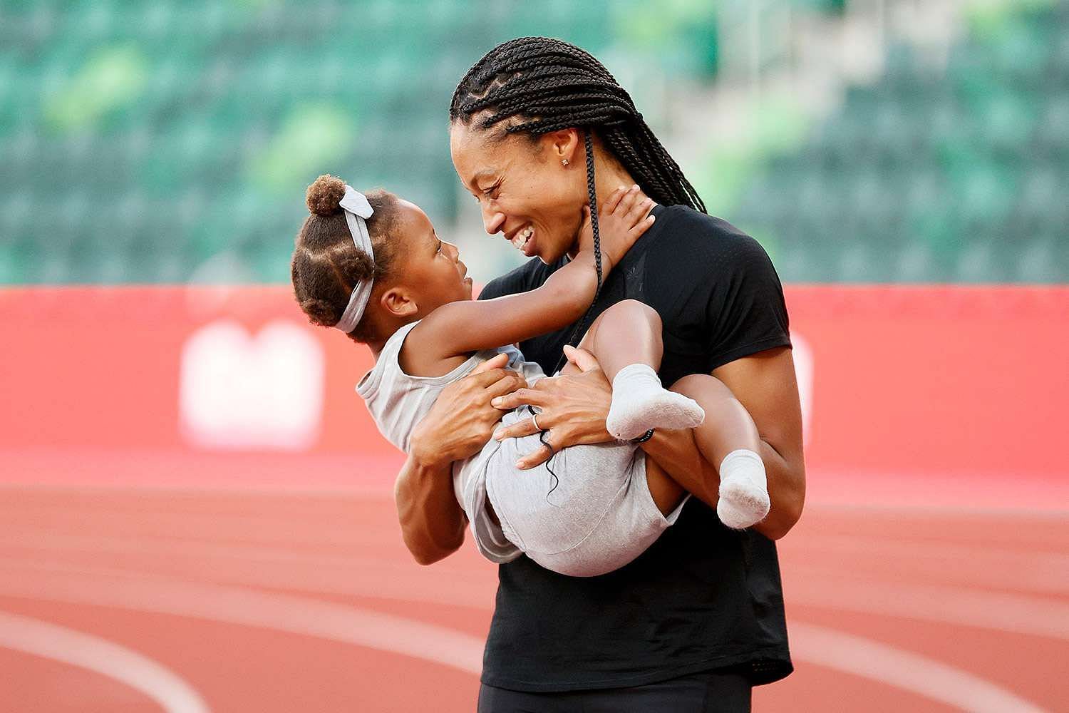 Allyson Felix&#039;s moment with her daughter