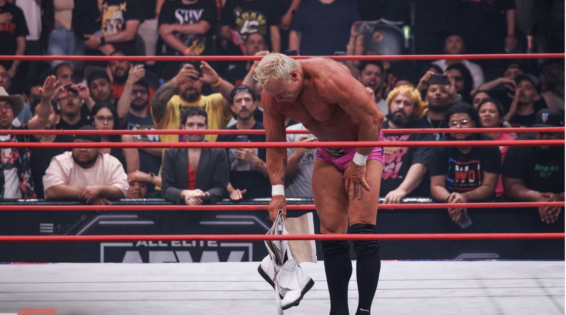 Billy Gunn leaves his boots in the ring