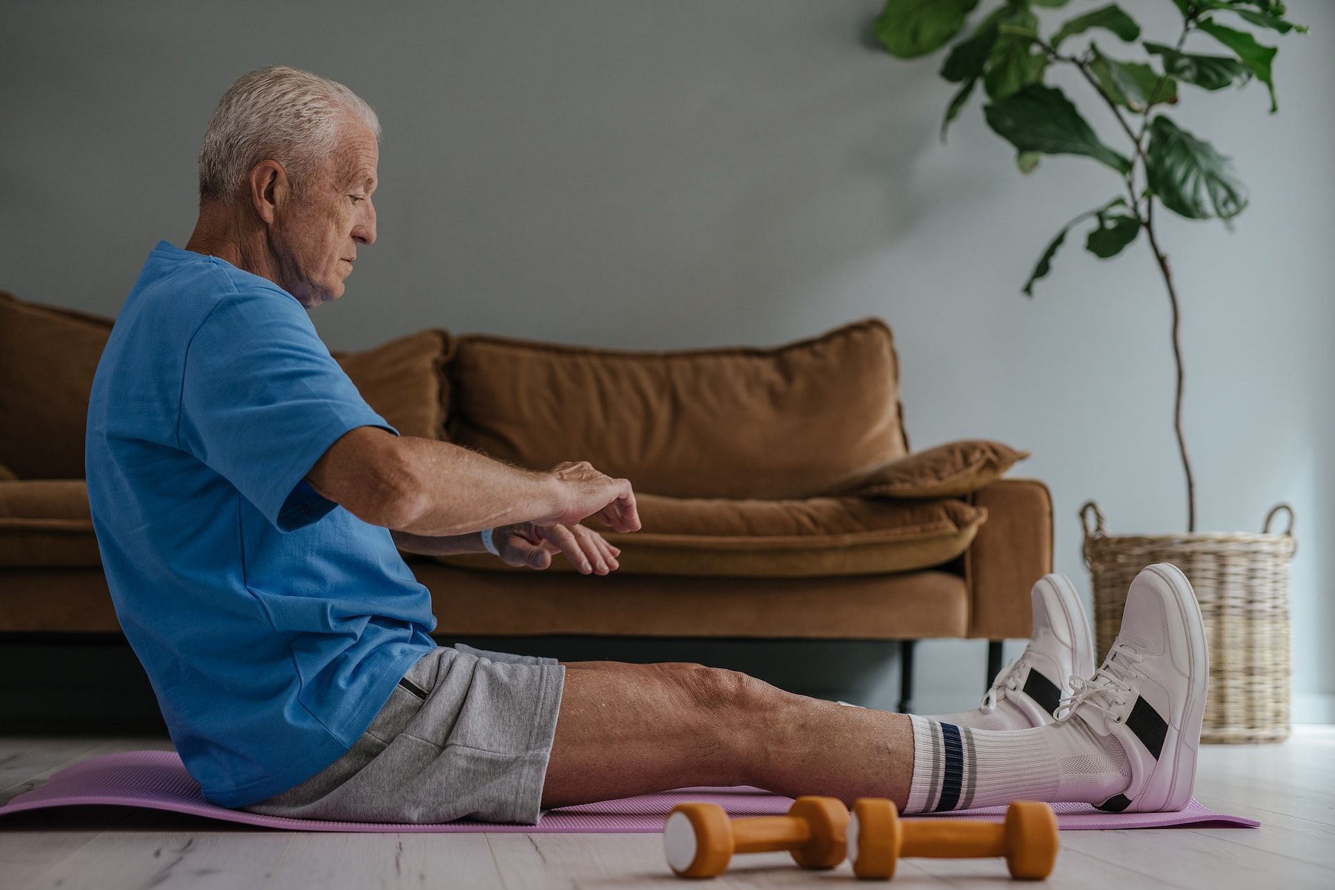 Muscle building for seniors is crucial. (Photo via Pexels/SHVETS production)