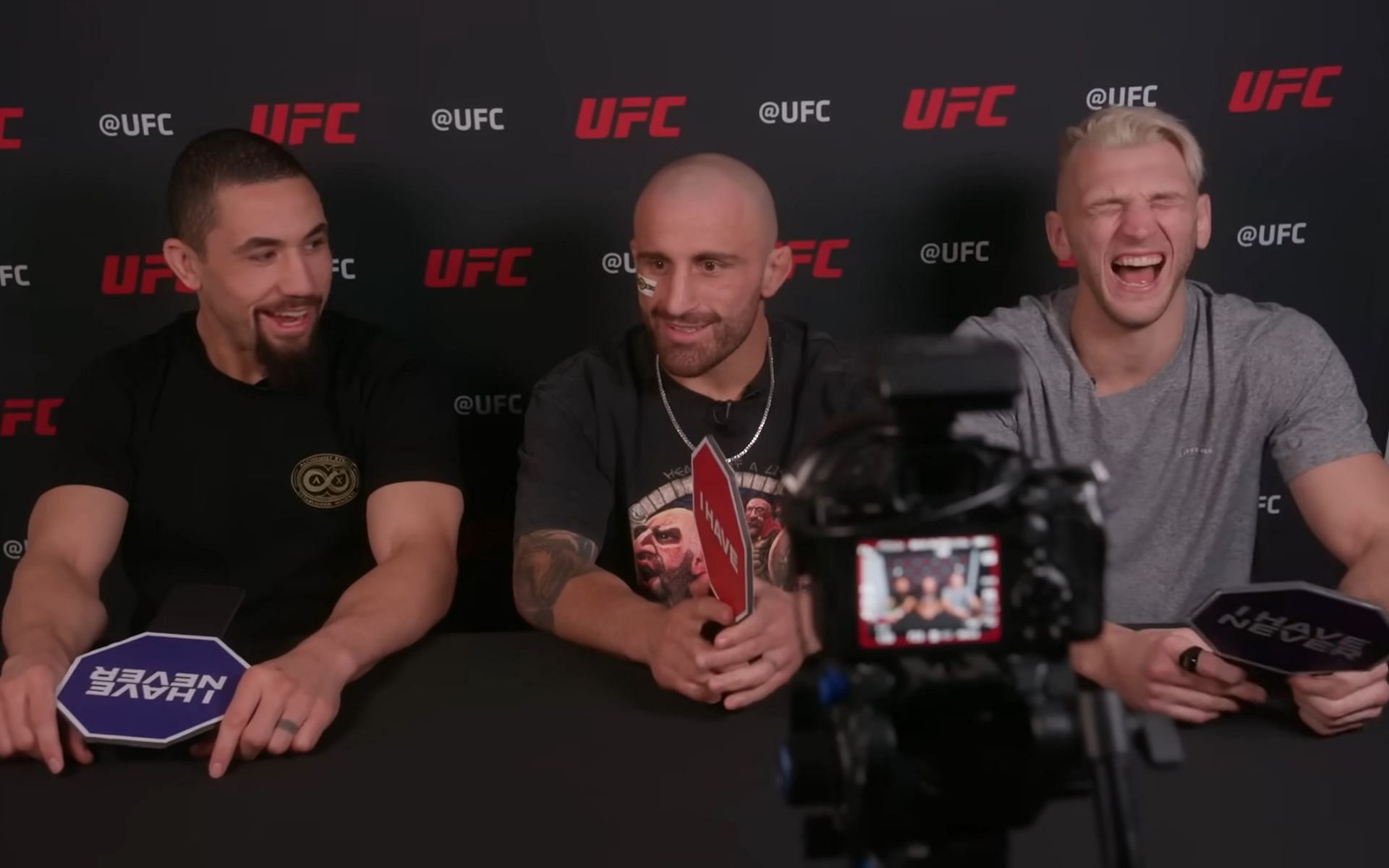 Rob Whittaker, Alexander Volkanovski and Dan Hooker during UFC 290 embedded episode 4 [Image Courtesy: @ufc on YouTube]