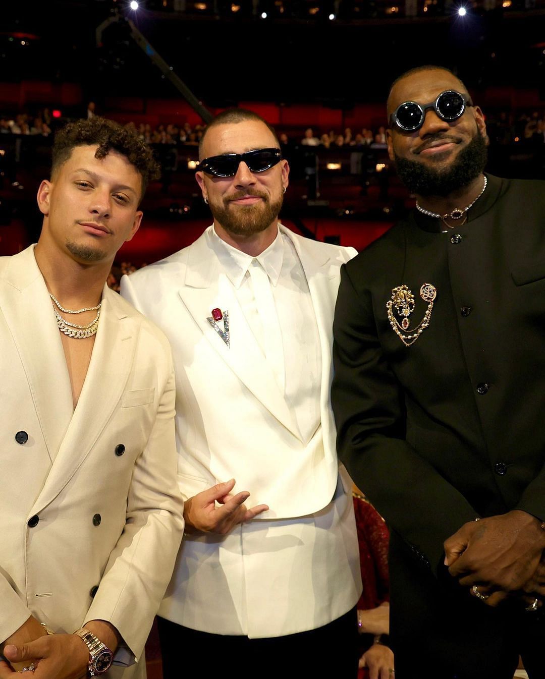 Patrick Mahomes, Travis Kelce and Lebron James Together