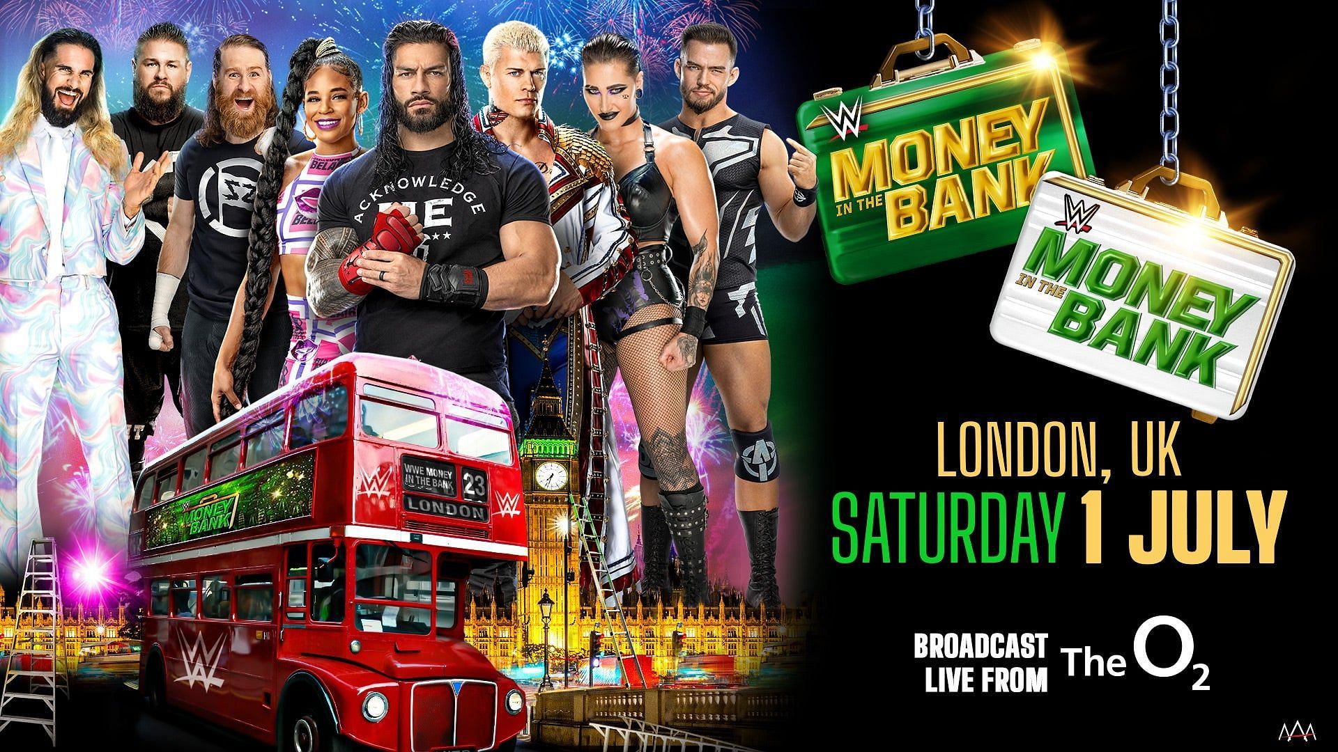 Money in the Bank will take place in London