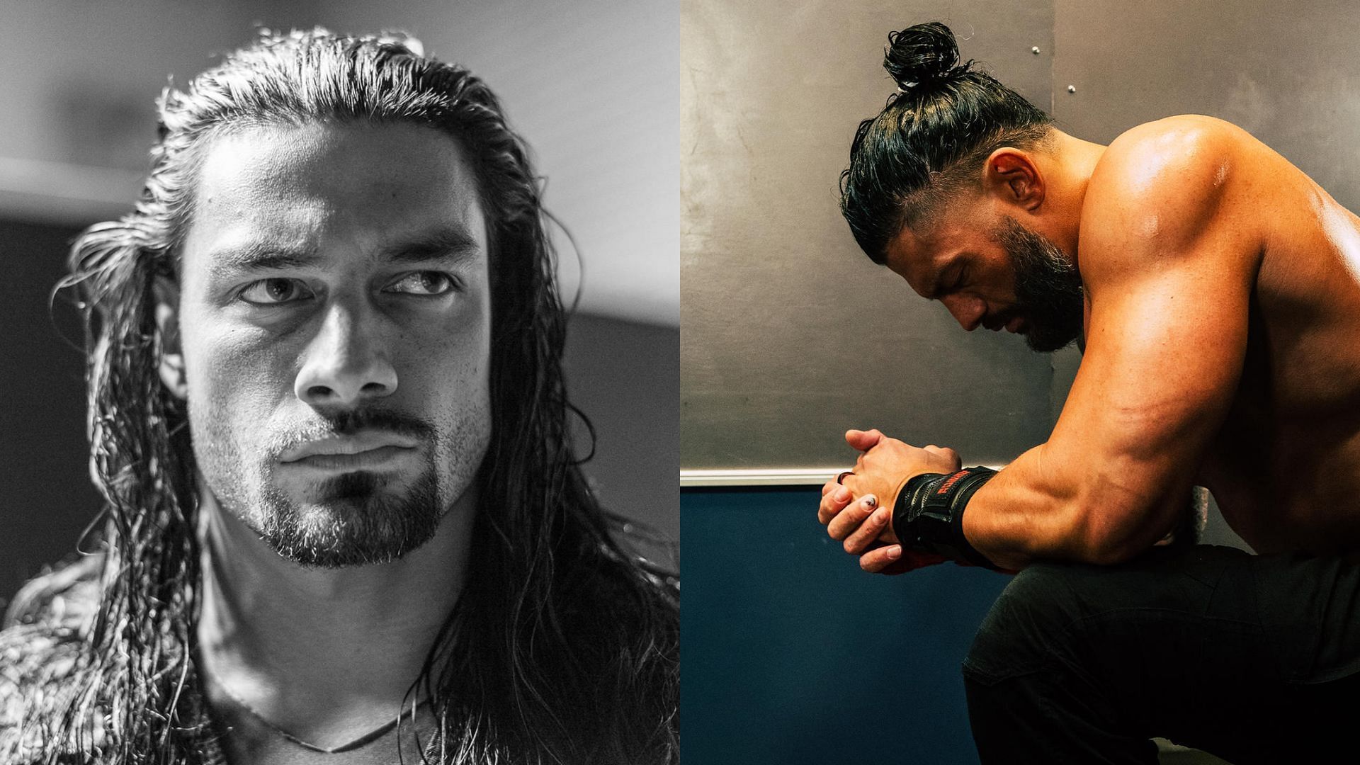 Roman Reigns then (left) and now (right)
