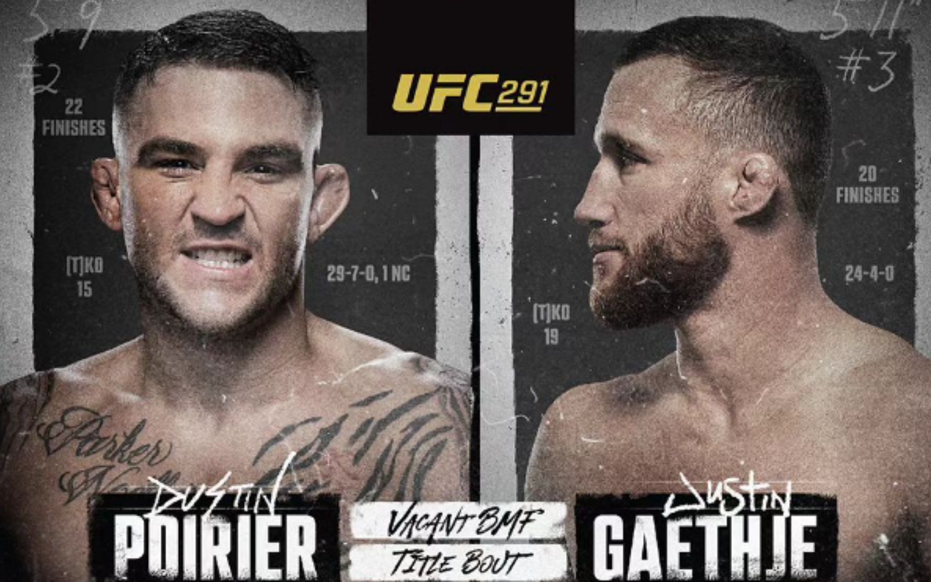 UFC 291 poster featuring Dustin Poirier and Justin Gaethje [Image Courtesy: @dustinpoirier on Instagram]