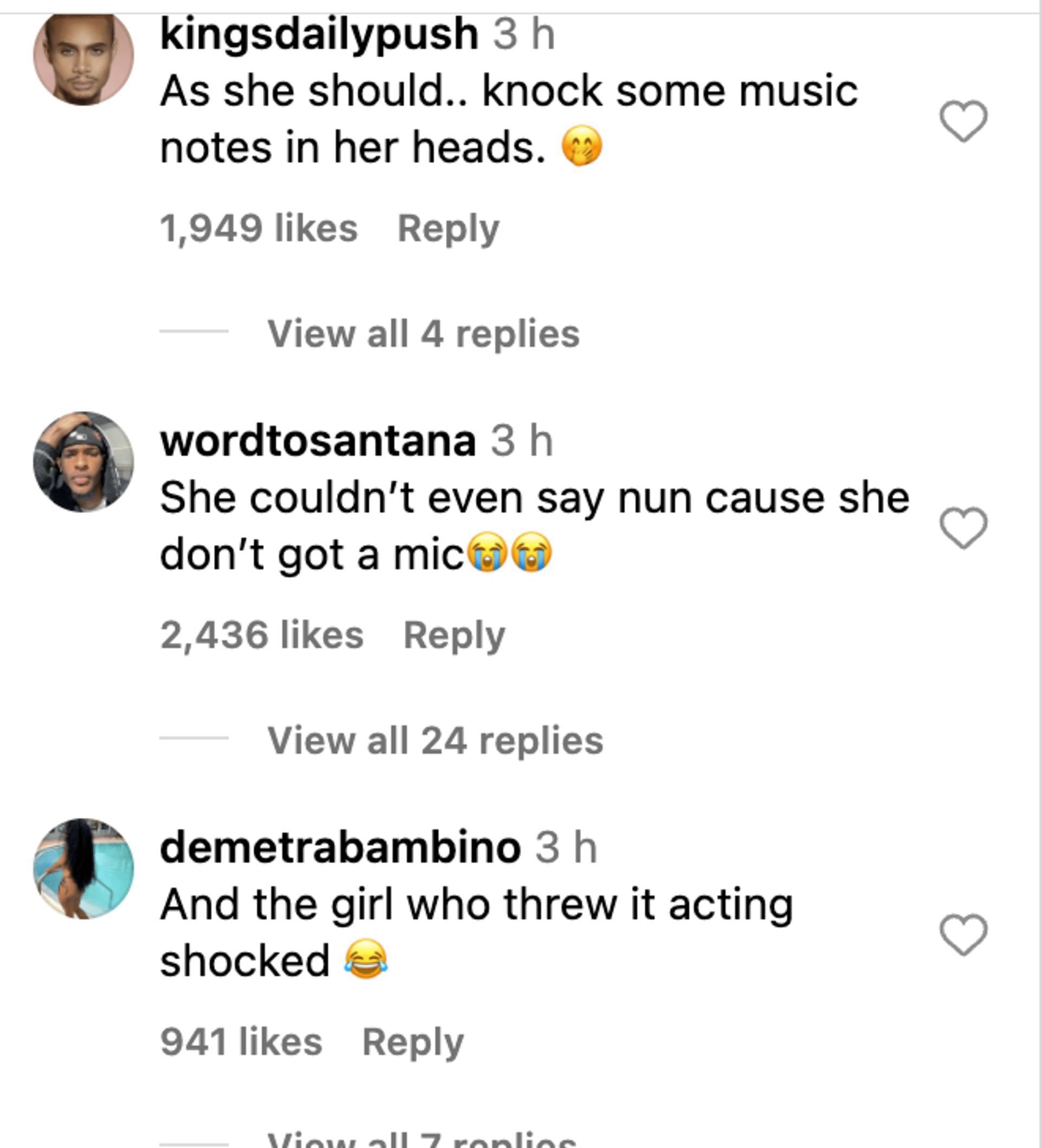 Social media users shared reactions after rapper threw a mic at one of the audience members. (Image via Twitter)