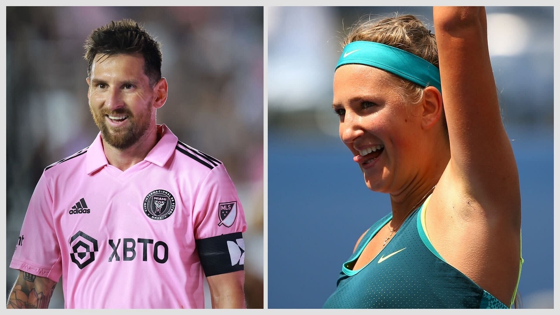 Victoria Azarenka clicks a funny selfie with Lionel Messi