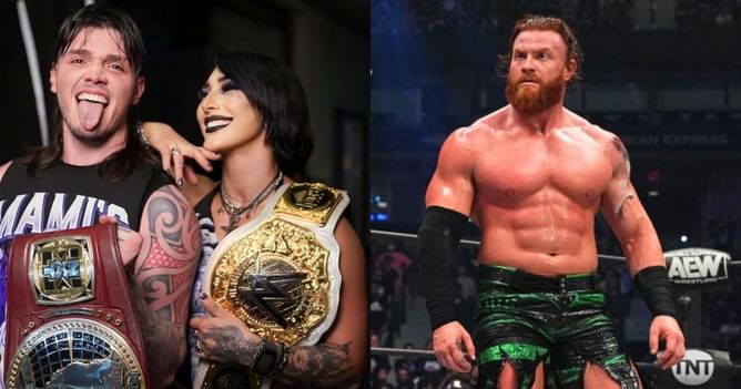 Buddy Matthews attacks AEW star after he nearly drops an NSFW line about Rhea Ripley and Dominik Mysterio live on Collision