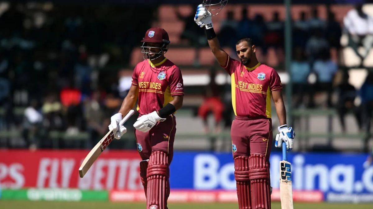 It was Nicholas Pooran (right) and Shai Hope (left) who did most of the run-scoring for WI as their top order very rarely made it past the powerplay
