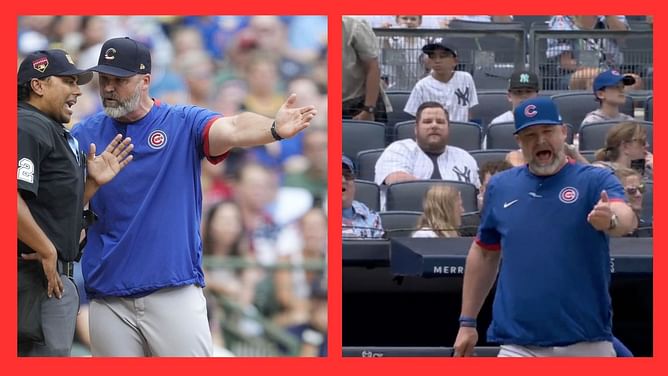 Chicago Cubs manager David Ross rips into umpires after ejection: "One g*****n game before you get a break and you’re that f*****g bad already?"