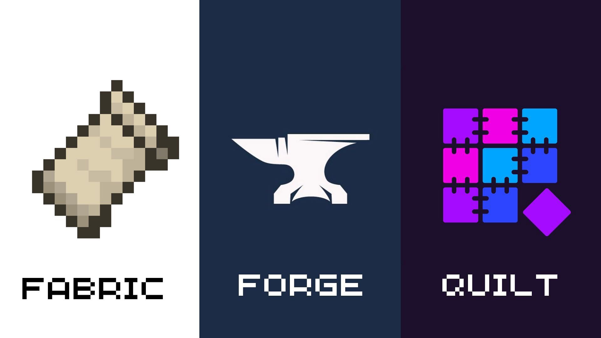 Forge vs Fabric vs Quilt: Which Minecraft mod loader is best for you? (Image via forge, fabric and quilt))