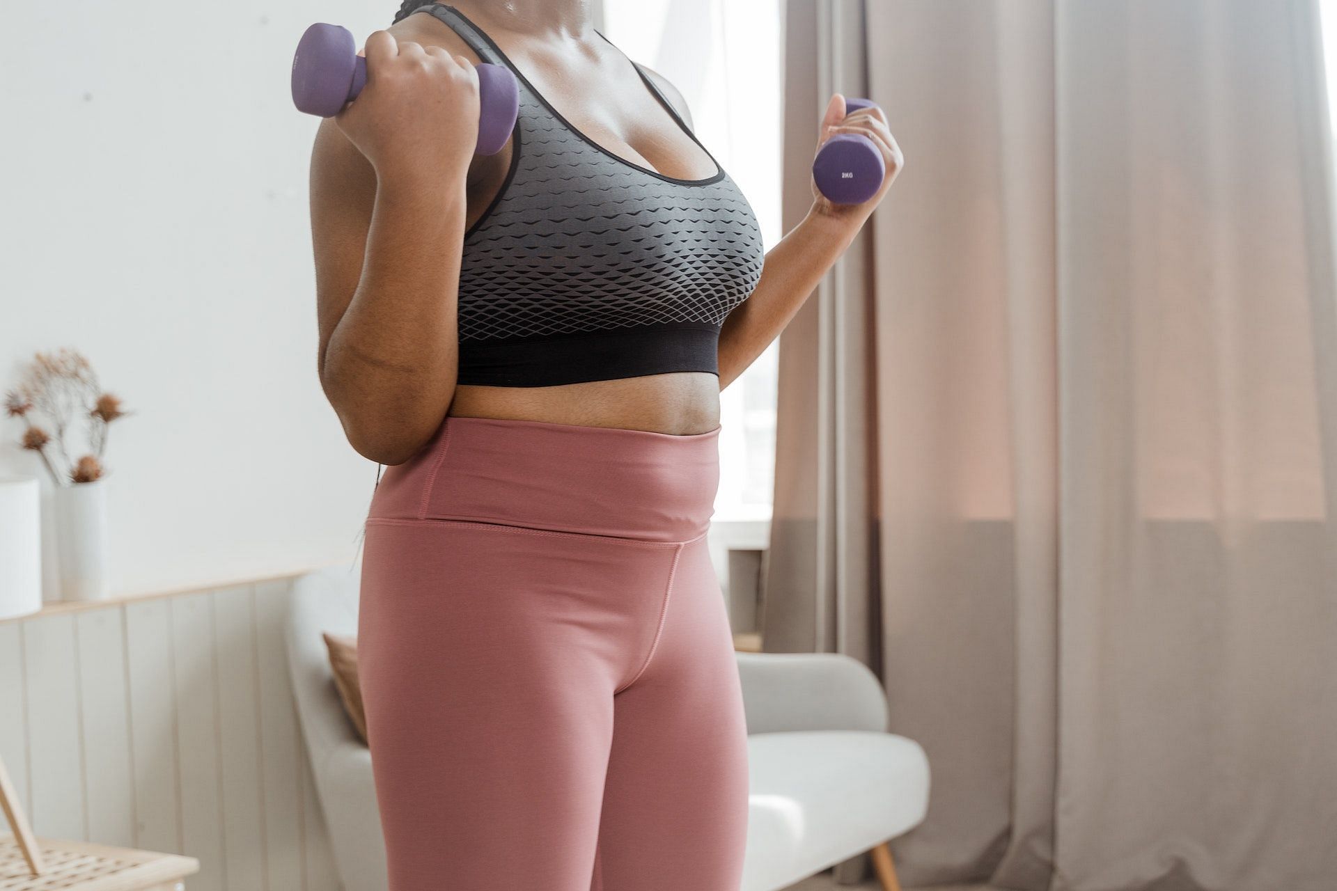 Strength training exercises can be done for toning the body. (Photo via Pexels/MART PRODUCTION)