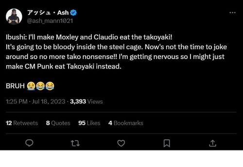 A fan's translation of Kota Ibushi's recent Tweet