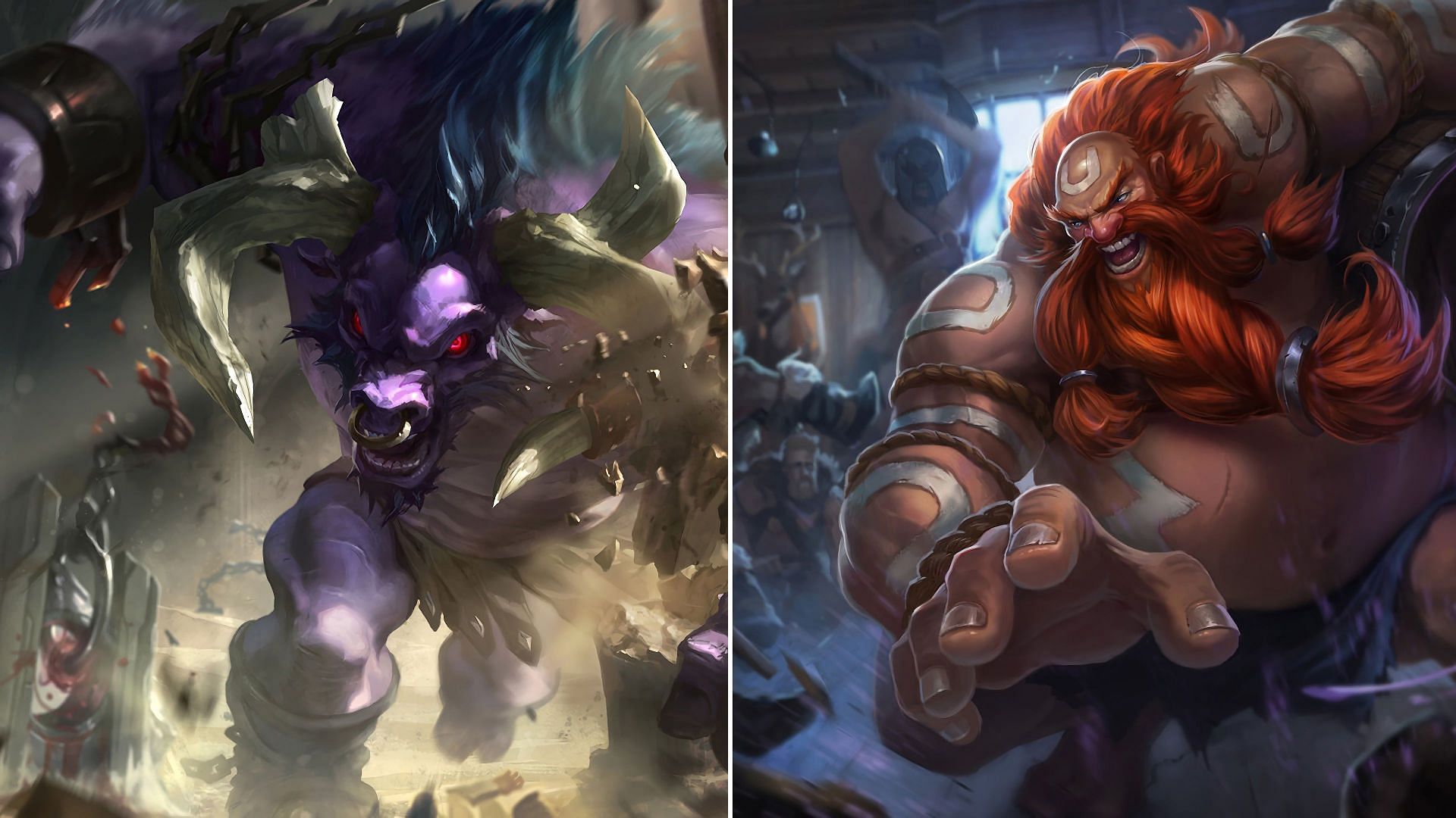 Alistar and Gragas in League of Legends: Arena (Image via Riot Games)