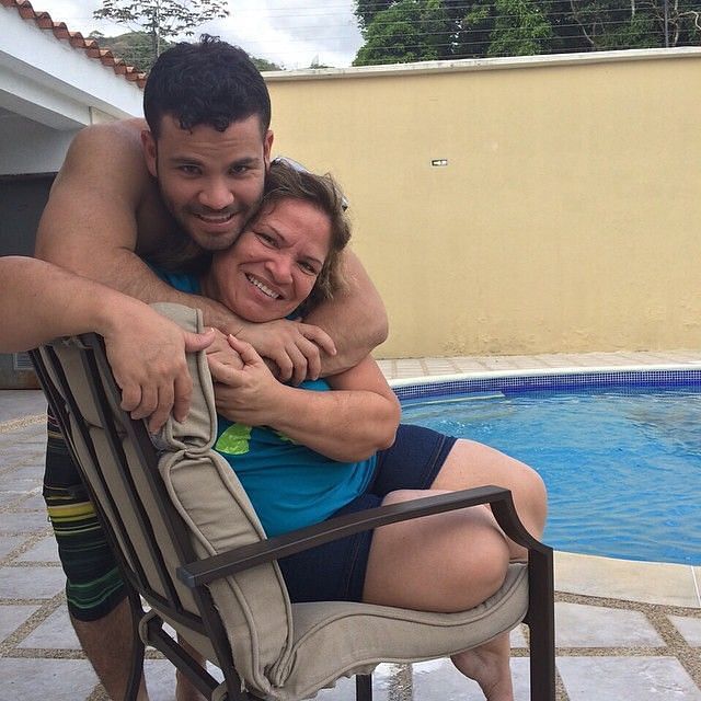 Jose Altuve with his Mother