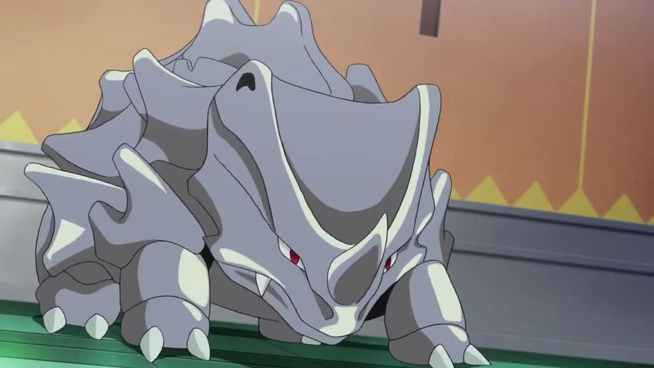 Rhyhorn as seen in Pokemon Origins (Image via The Pokemon Company)