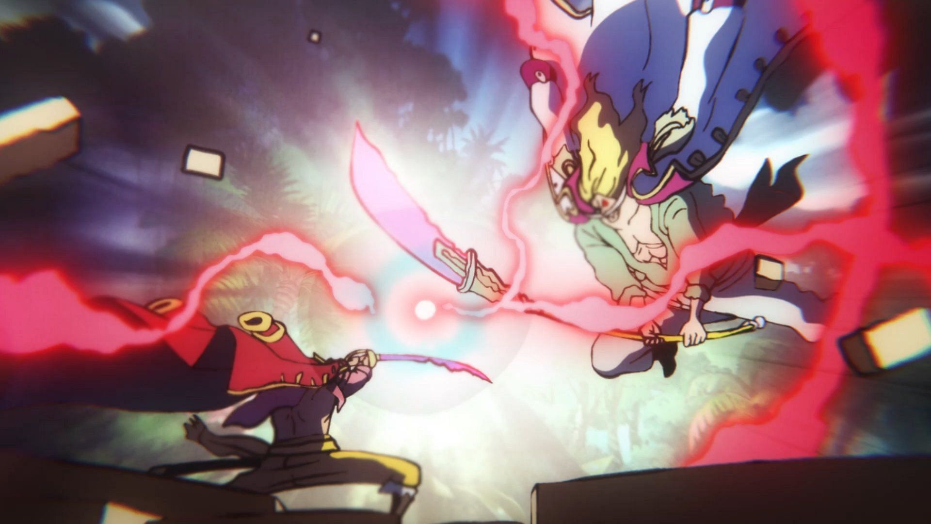 Roger and Whitebeard clashing with Advanced Conqueror&#039;s Haki (Image via Toei Animation, One Piece)