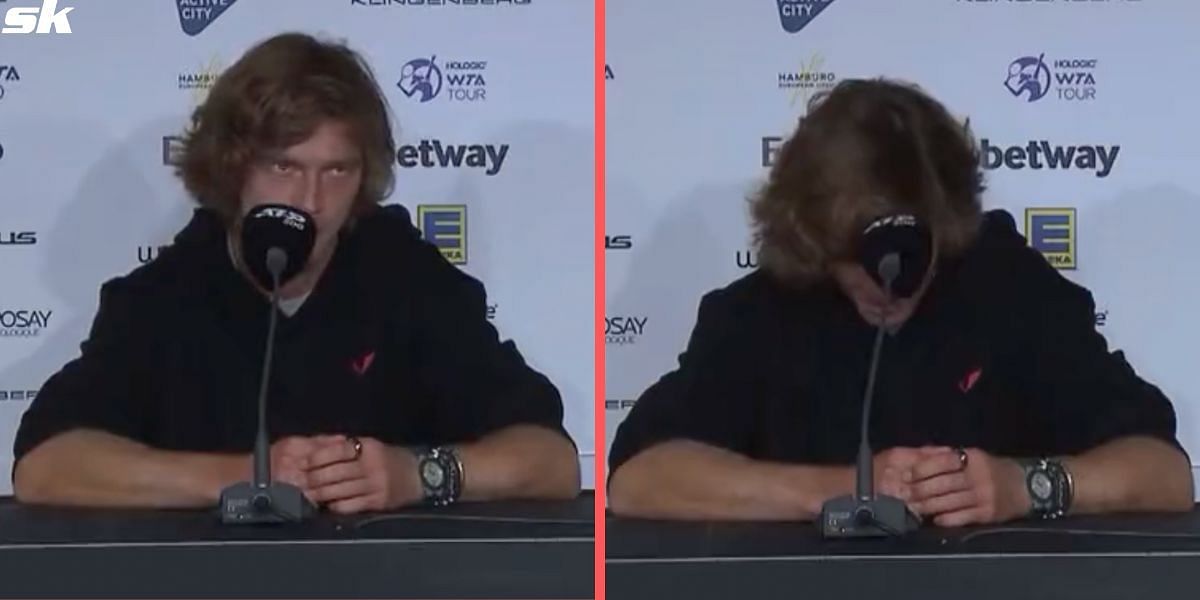 Andrey Rublev experienced a brain fade during a press conference at the Hamburg European Open.