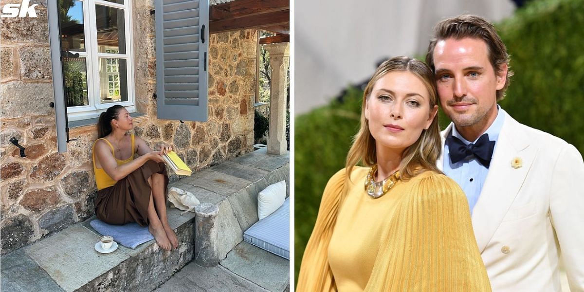 Maria Sharapova took a vacation to Greece with her fiance Alexander Gilkes and son Theodore