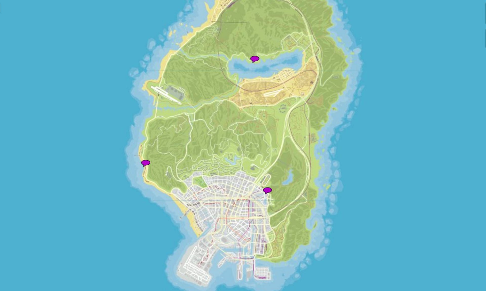 All three current locations (Image via GTAWeb.eu)