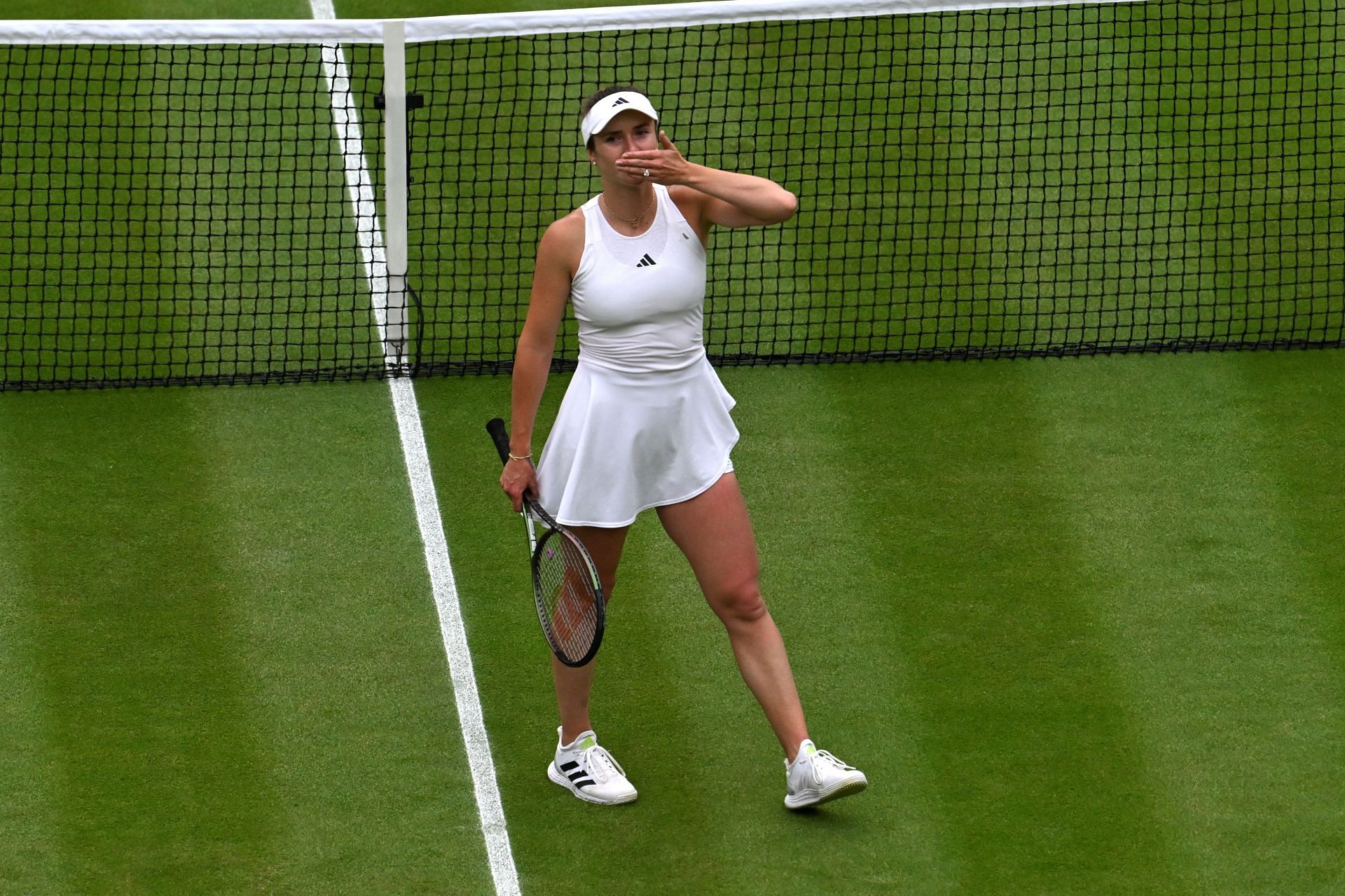 Elina Svitolina after beating Iga Swiatek in Wimbledon