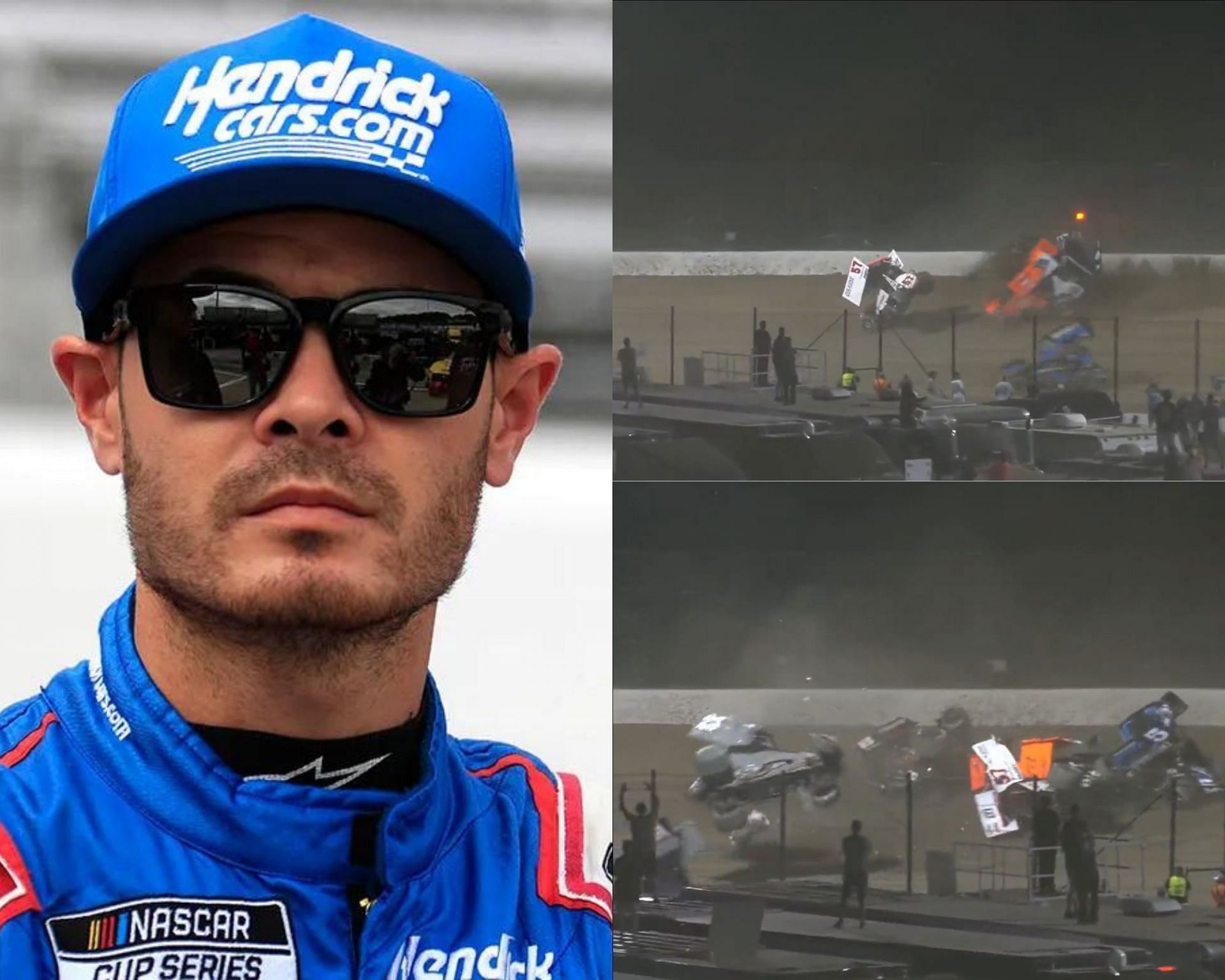 WATCH Kyle Larson involved in a huge ‘ball of chaos’ accident at