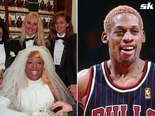 Dennis Rodman once wore a wedding dress to promote his 1996 memoirs 'Bad As I Wanna Be'