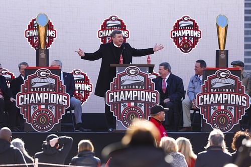 Kirby Smart at Georgia CFP National Championship Parade