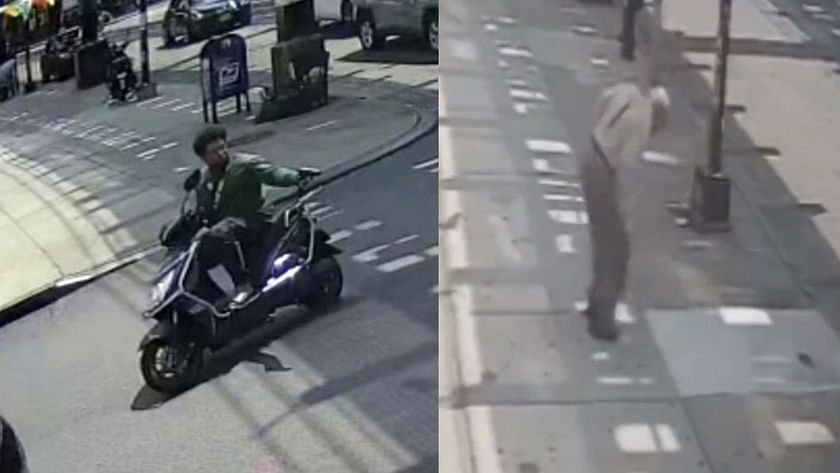 Footpad frihed Isaac NYC scooter shooting: Chilling video shows moment gunman on a bike fatally  shoots 87-year-old pedestrian on a sidewalk