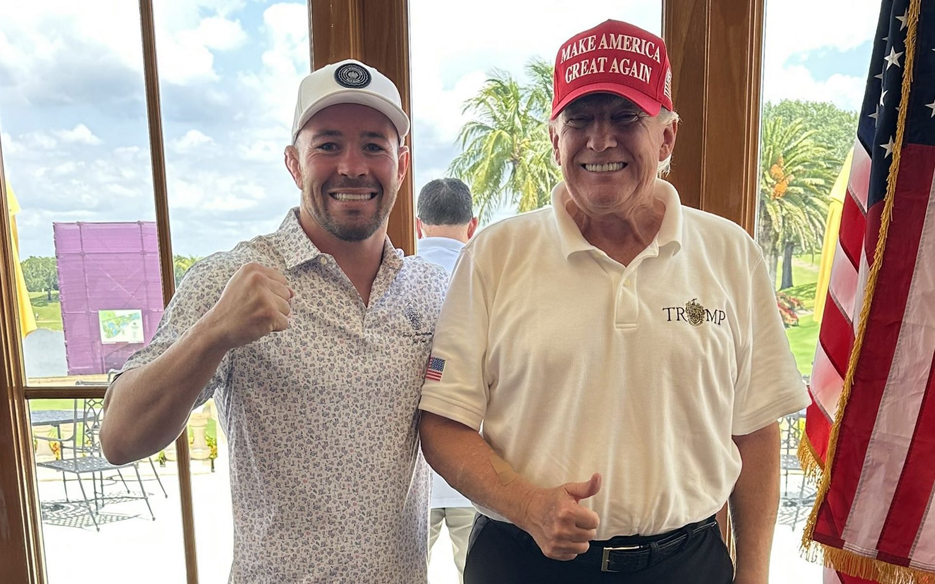 Colby Covington [L] with Donald Trump [R] [Image via @ColbyCovMMA Twitter]