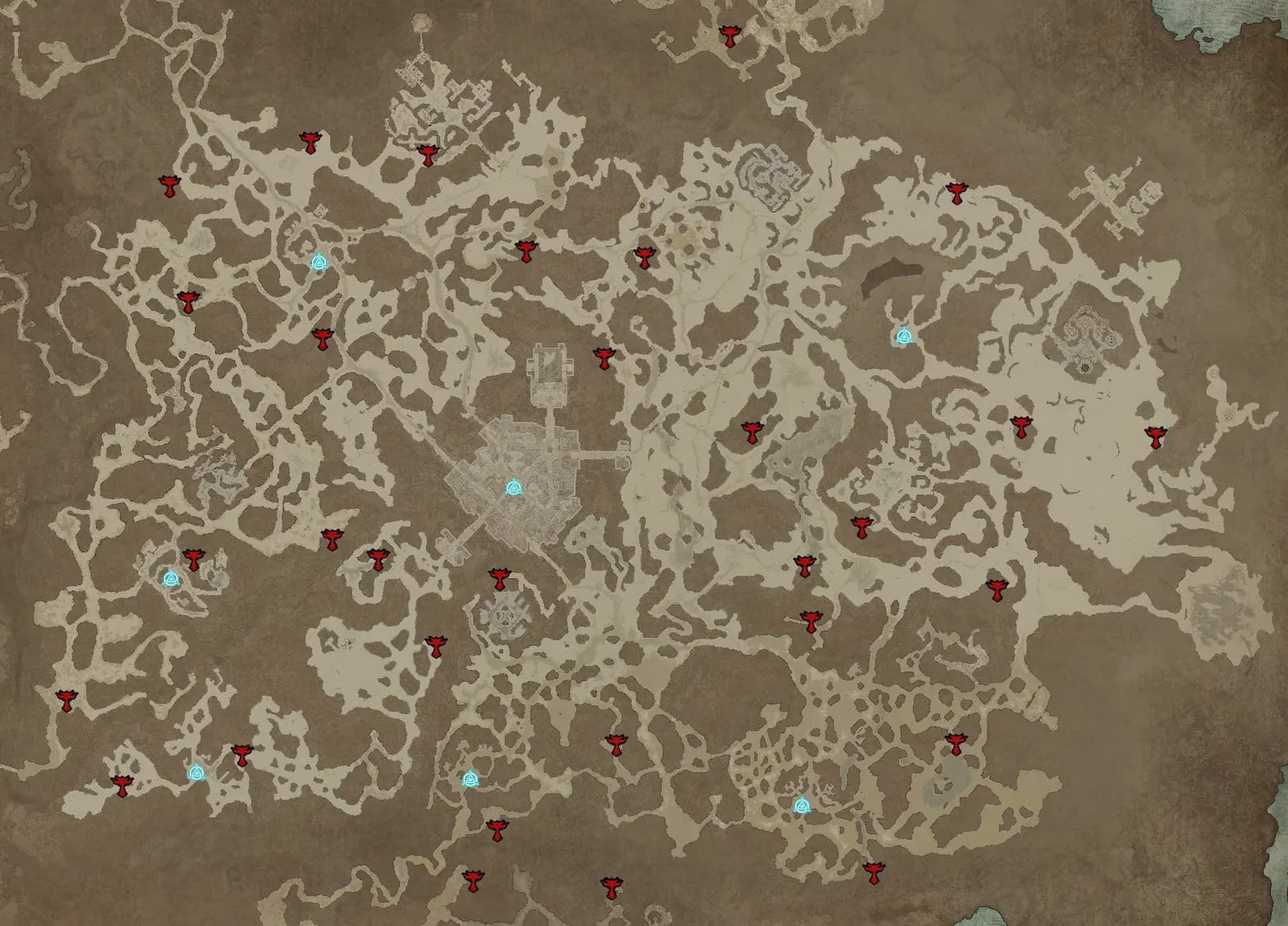 Exploring the Fractured Peaks region in Diablo 4 (Image via Blizzard Entertainment)