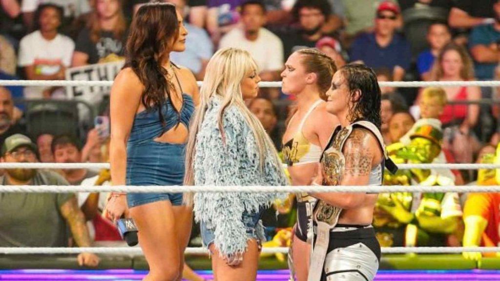 Raquel Rodriguez and Liv Morgan challenged Ronda Rousey and Shayna Baszler at Money in the Bank.