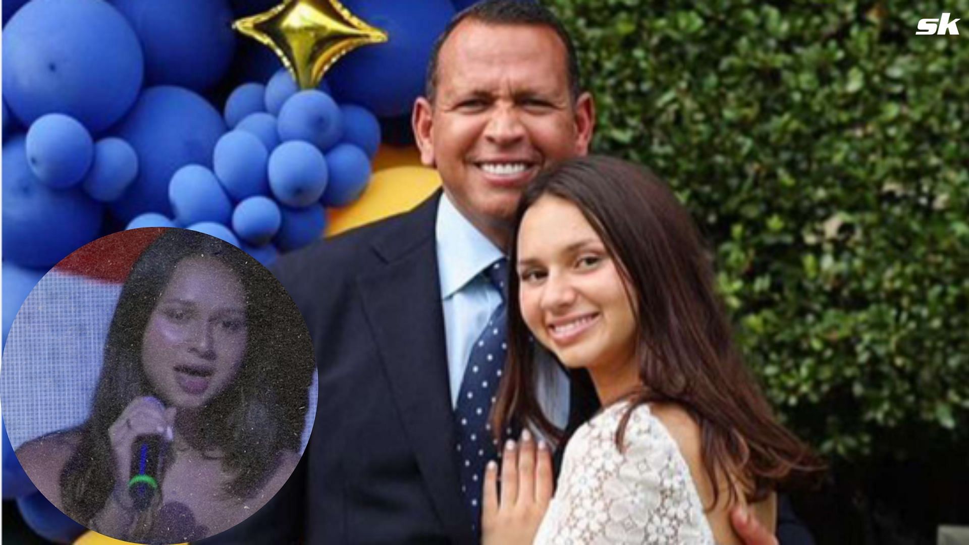 Alex Rodriguez with his daughter Natasha Rodriguez