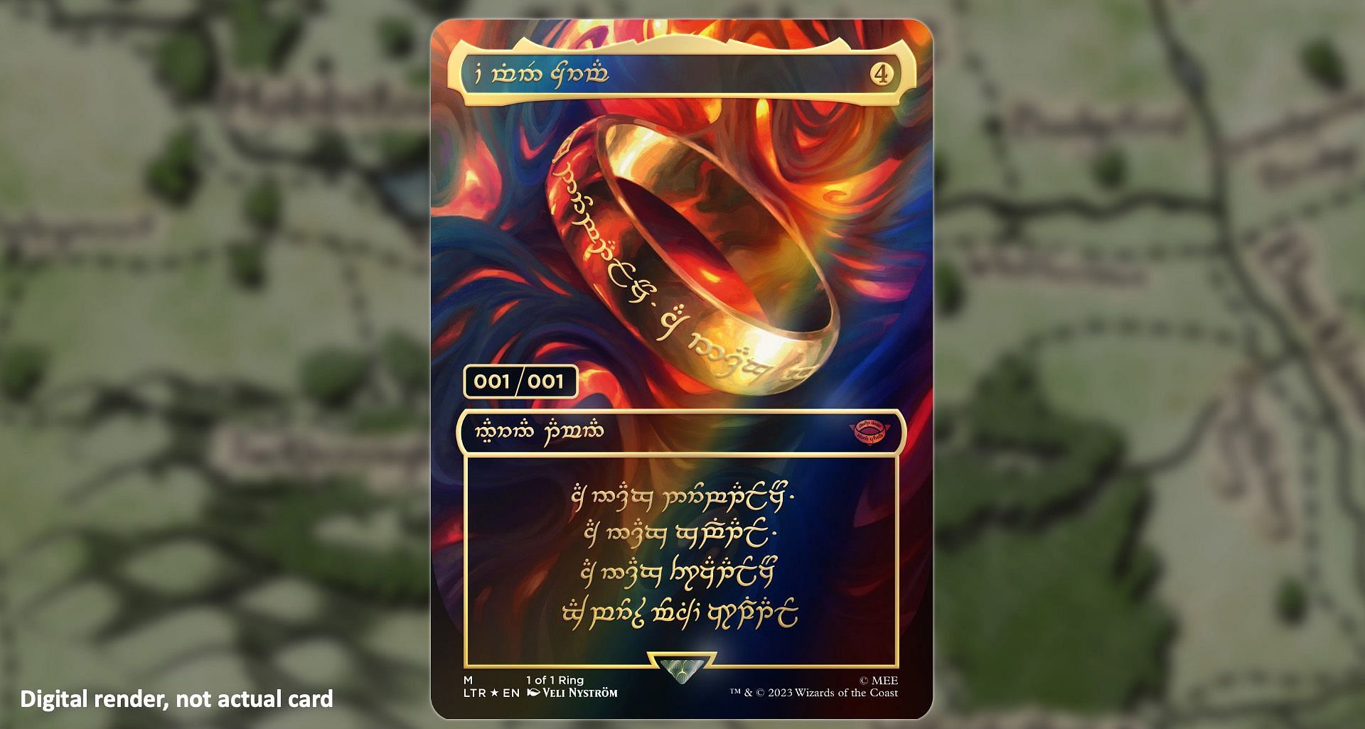 One Ring Card From Magic: The Gathering Pulled