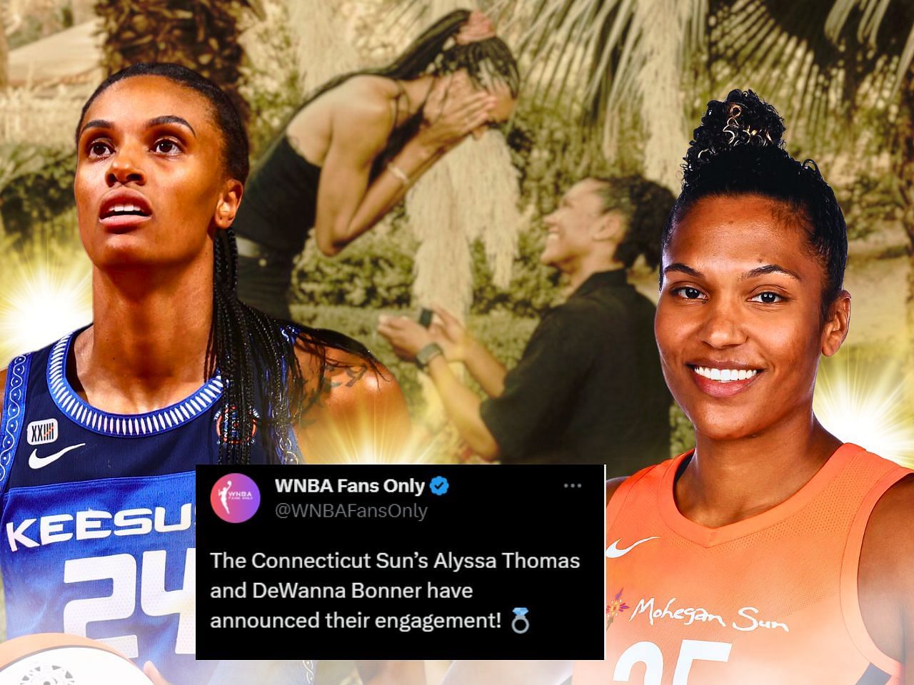 Looking at WNBA All-Stars DeWanna Bonner and Alyssa Thomas after their engagement