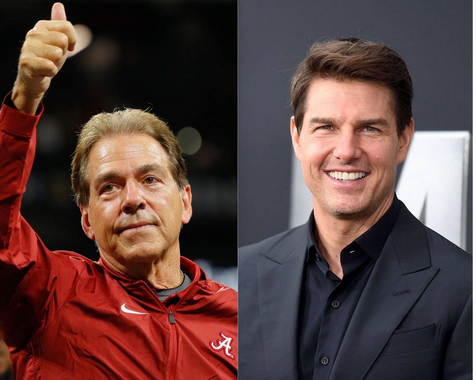 Nick Saban and Tom Cruise