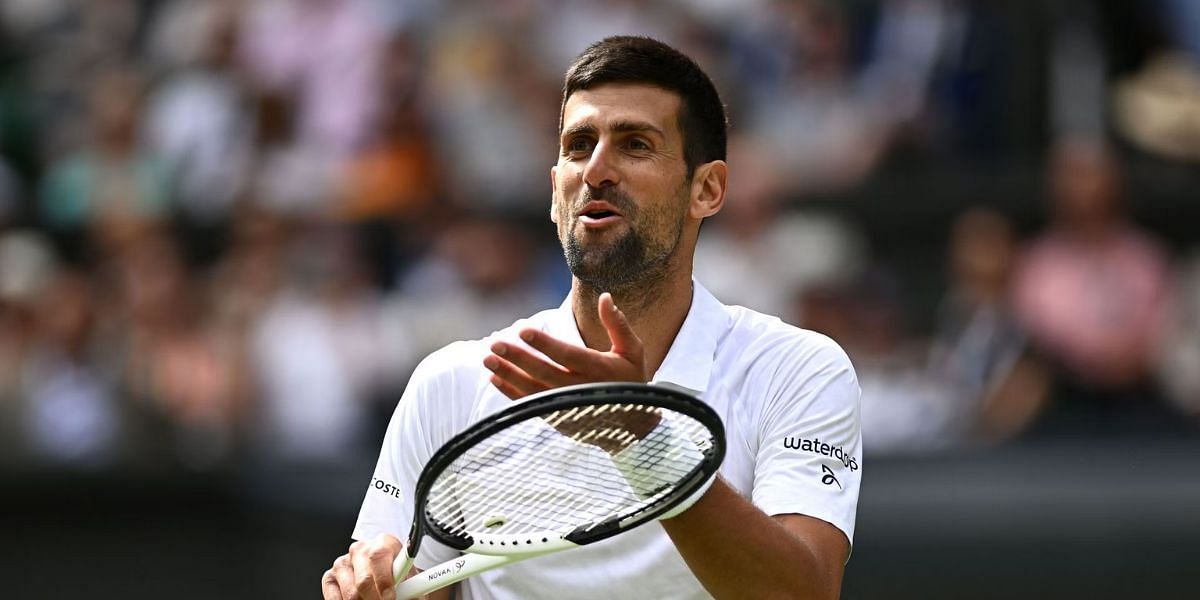 Novak Djokovic at the 2023 Wimbledon Championships