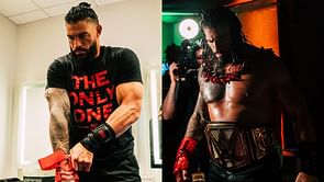 PHOTO: Roman Reigns shares a rare heartfelt moment with Bloodline member backstage at Money in the Bank