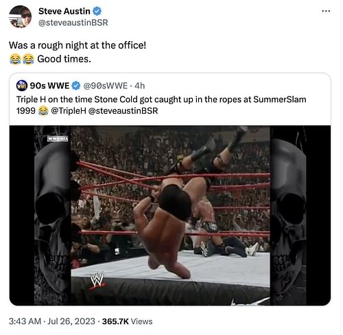 Screengrab of Austin's reaction to the situation