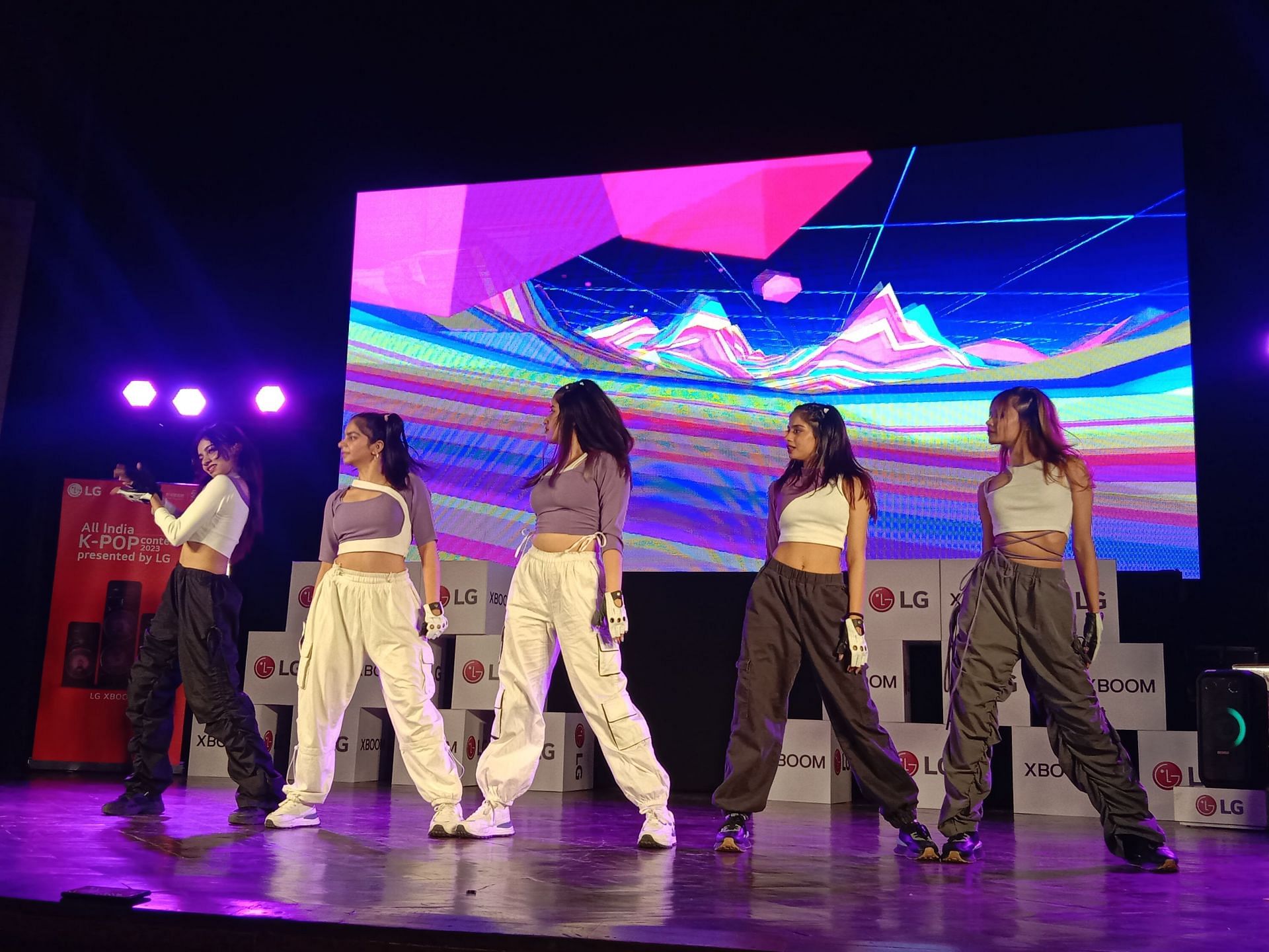 OUTKASTS performing at the Delhi K-pop Contest 2023 (Image via Sportskeeda)