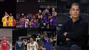 LeBron James welcomes his old and new teammates to the LA Lakers after a stunning free agency showing by Rob Pelinka