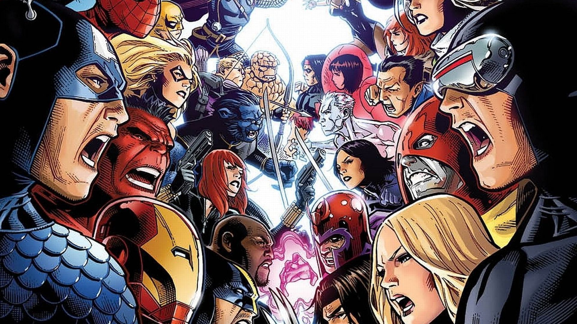 The first event, known as Avengers Vs X-men (1987) was a miniseries consisting of four issues. (Image via Marvel)