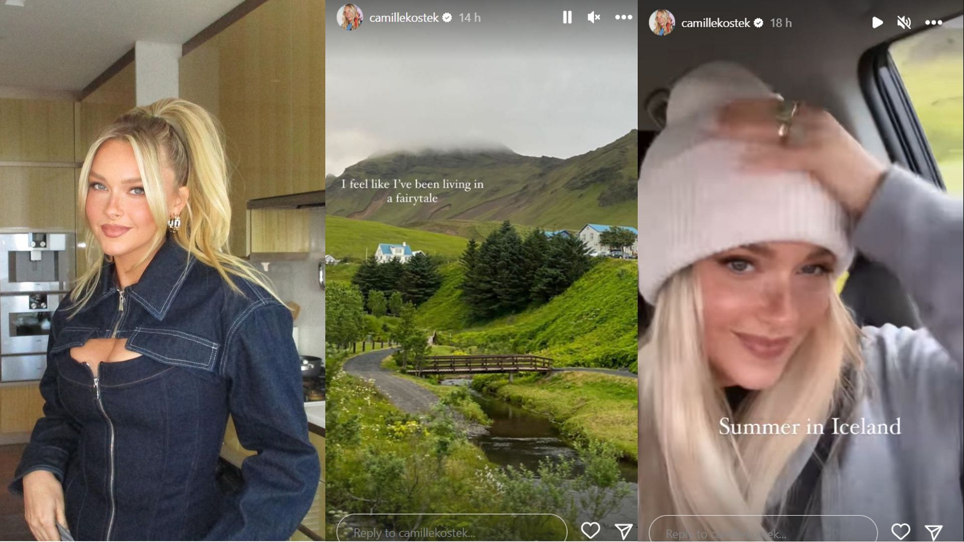 Camille Kostek enjoys her most anticipated trip to Iceland.