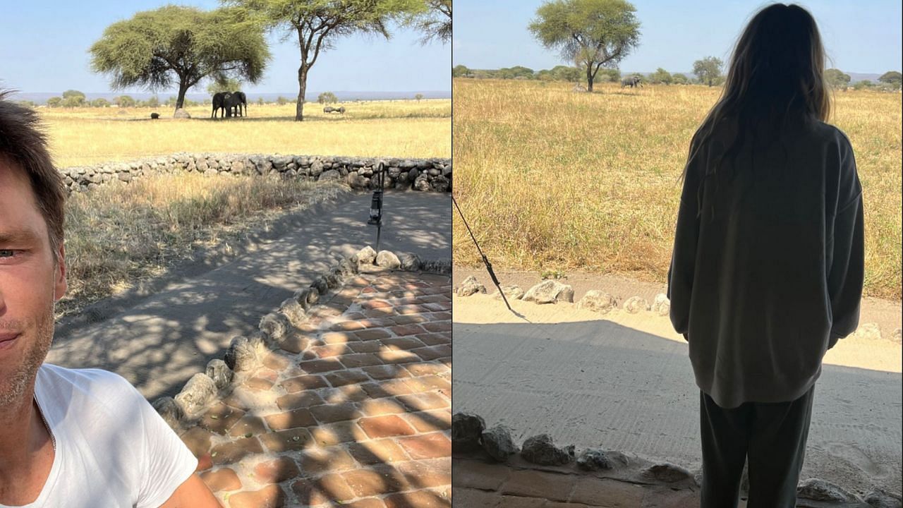 Tom Brady went safari-watching with his daughter (Images via tombrady on Instagram)