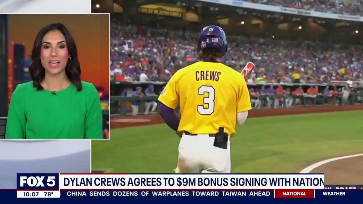Dylan Crews gets a $9 million signing bonus from the Nationals