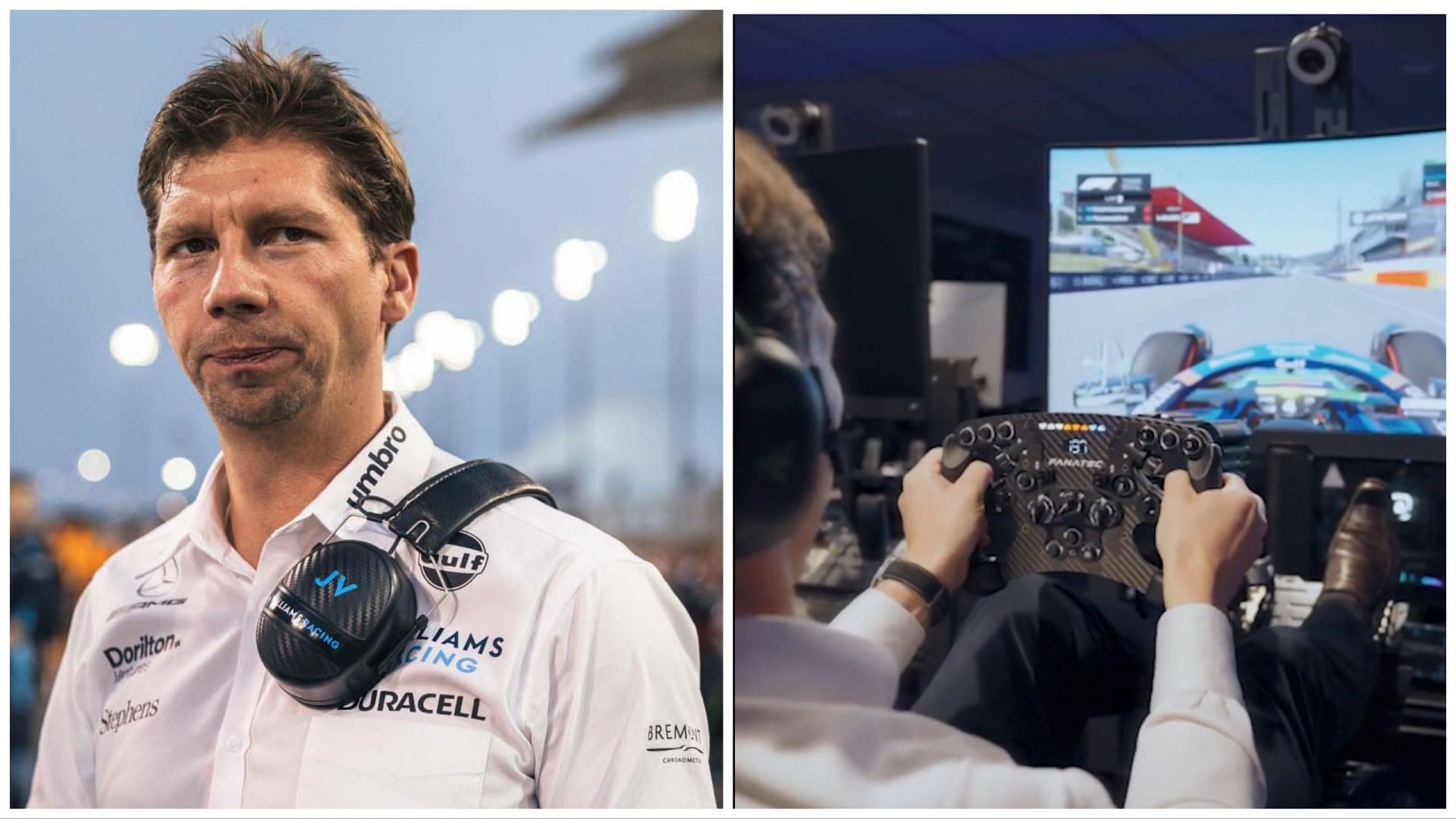 Williams team principal James Vowles tries a lap around Spa in the new F1 Game