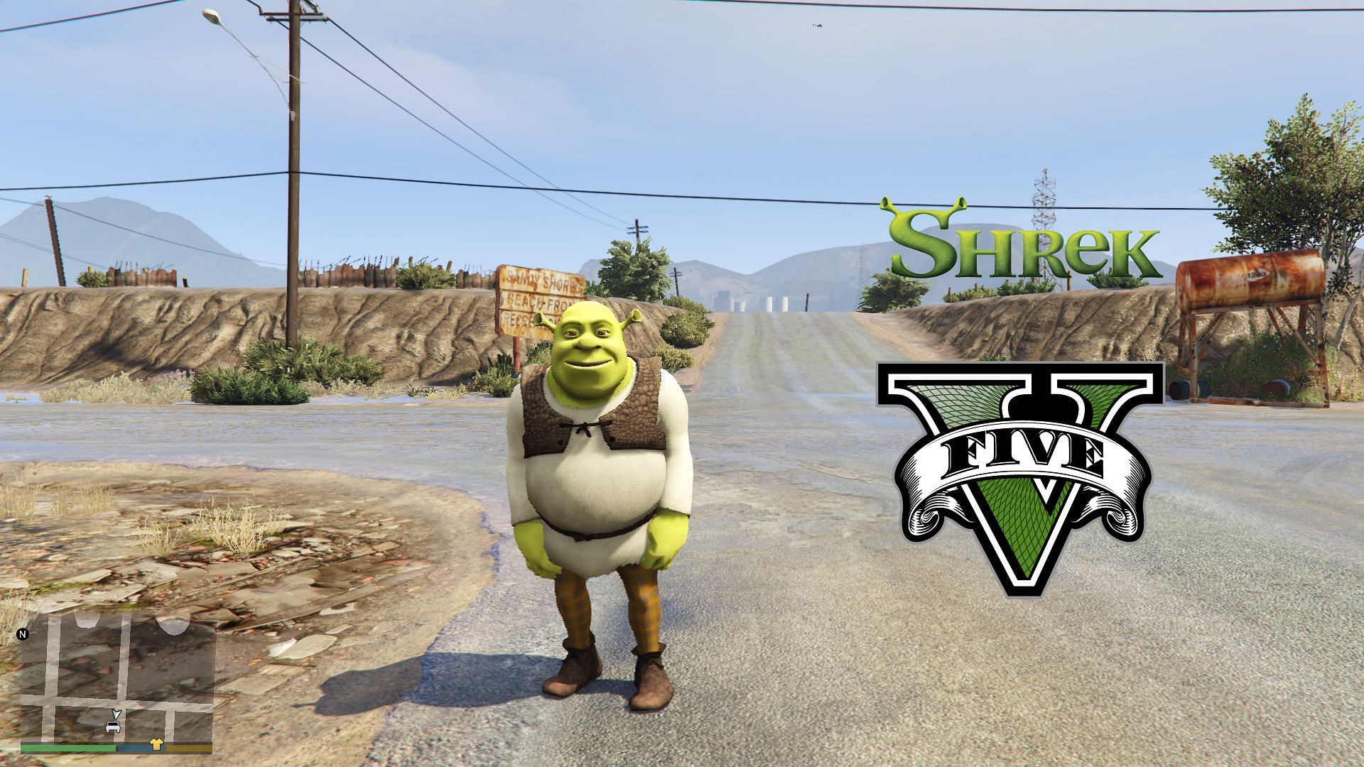 Shrek can be added in GTA 5 through mods (Image via gta5-mods.com)