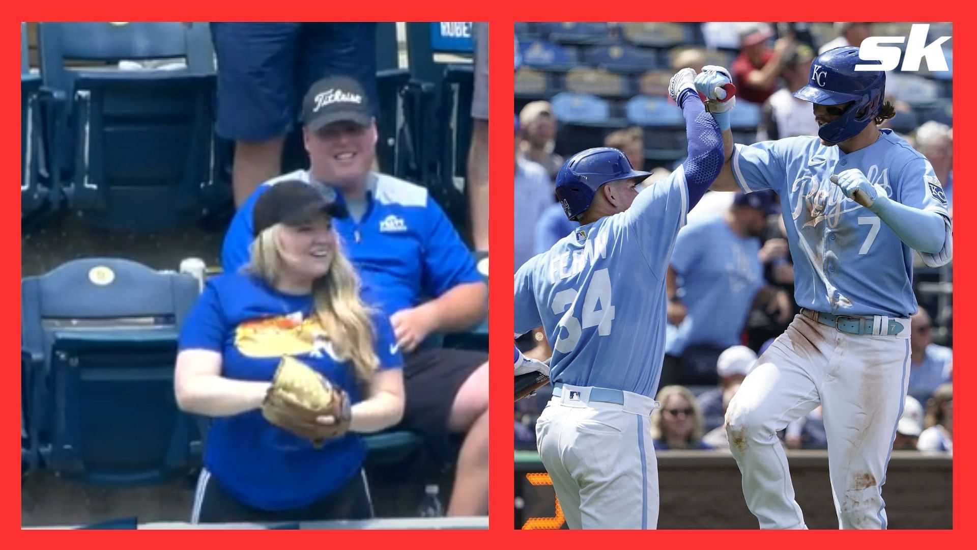 WATCH: Woman and her family get ejected for catching a ball during Royals vs Rays game 