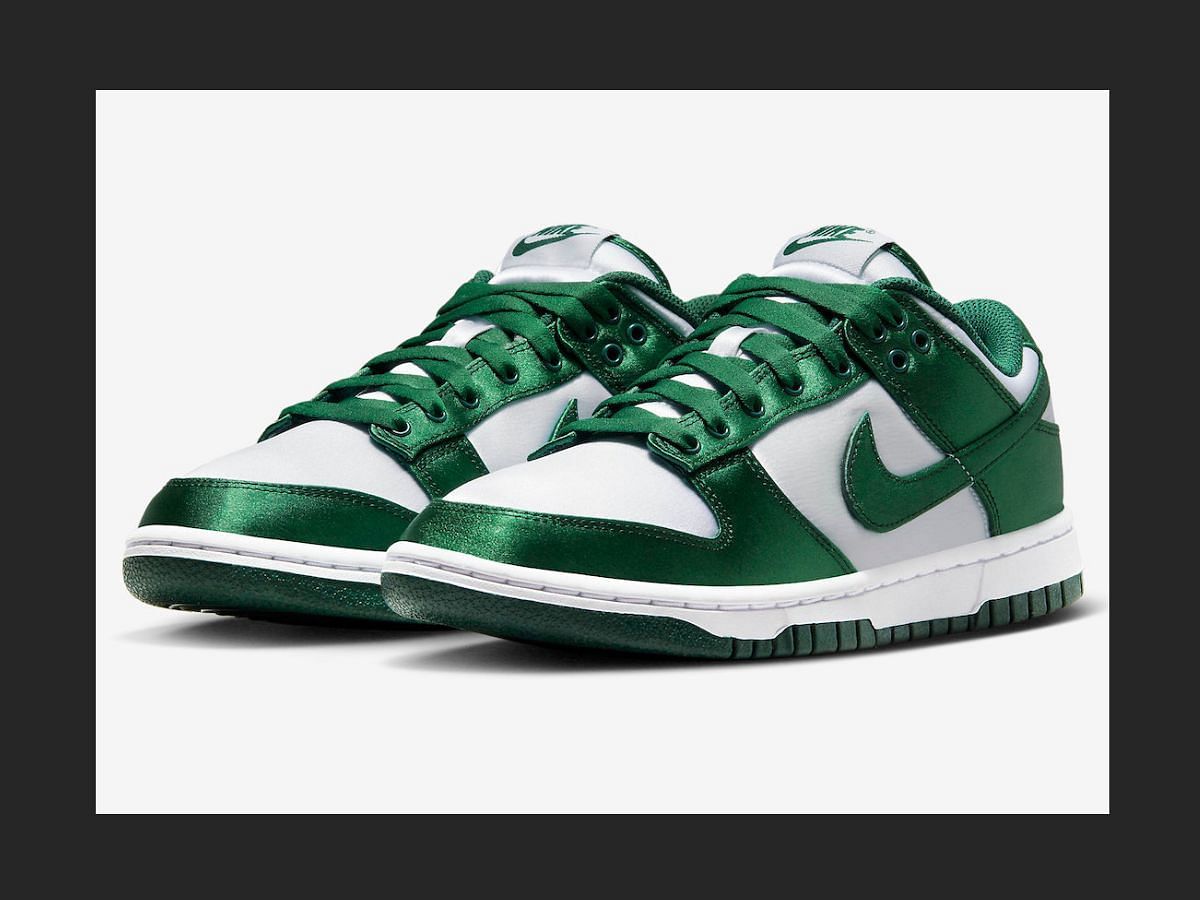 Nike Dunk Low &quot;Satin Green&quot; sneakers (Image via Nike)